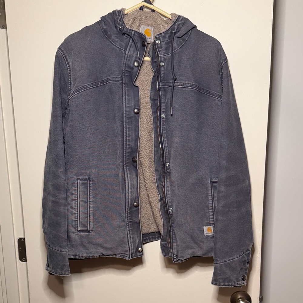 Carhartt Blue Utility Jacket with Hood